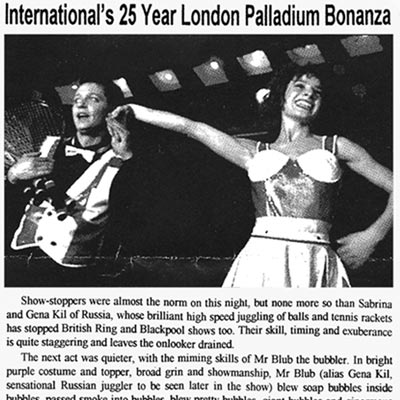 International’s 25 Year London Palladium Bonanza