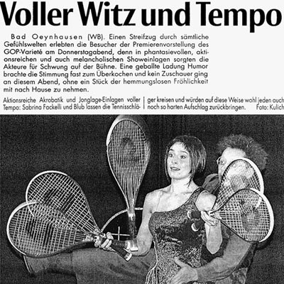 Showact Voller Witz und Tempo