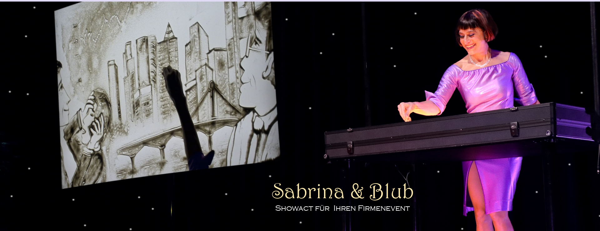 Showacts für Firnebevents mit Sabrina und Blub